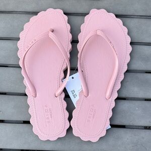Pink Scalloped Sandals